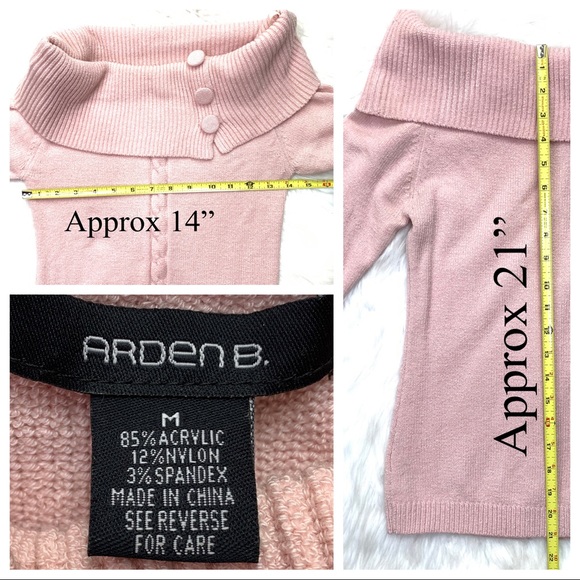 Arden B off-shoulder knit pink sweater for spring - Picture 6 of 8